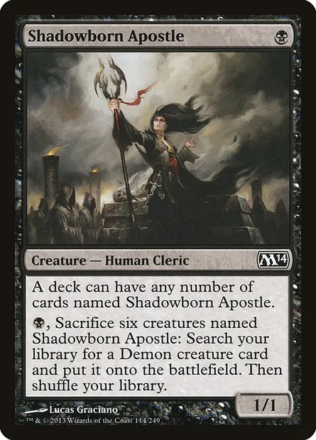 Shadowborn Apostle, Magic card M14 114 — Magic 2014 set