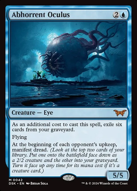 Abhorrent Oculus, Magic card DSK 42 — Duskmourn: House of Horror set