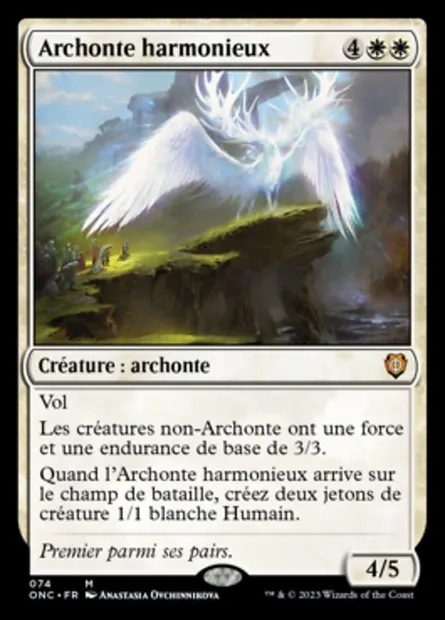 Archonte harmonieux, carte Magic ONC 74 — extension Phyrexia: All Will Be One Commander