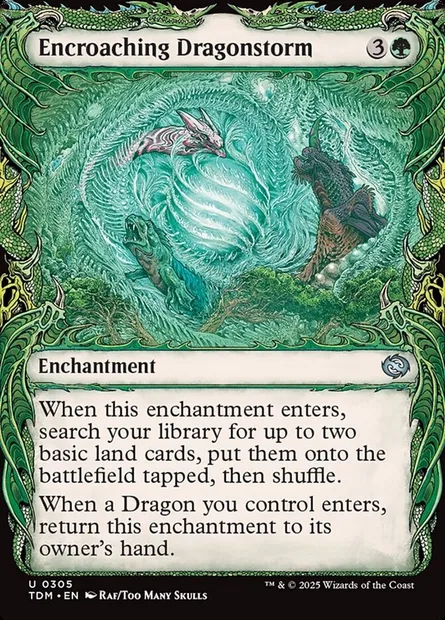 Encroaching Dragonstorm, Magic card TDM 305 — Tarkir: Dragonstorm set