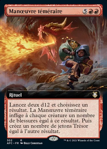 Manœuvre téméraire, carte Magic AFC 302 — extension Forgotten Realms Commander