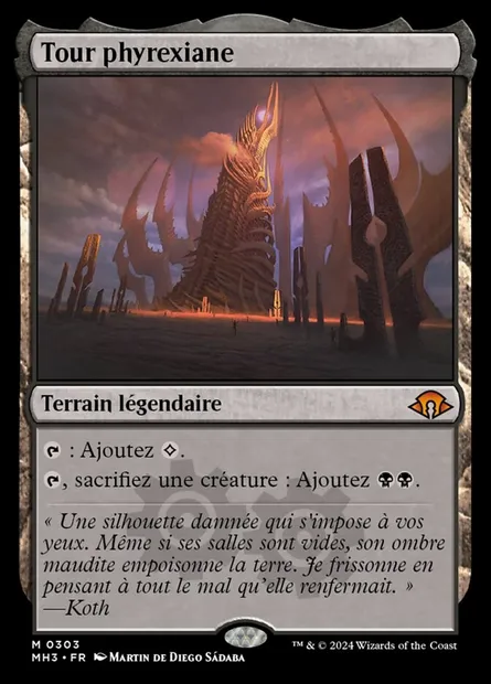 Tour phyrexiane, carte Magic MH3 303 — extension Modern Horizons 3