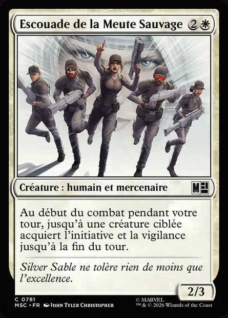 Escouade de la Meute Sauvage, carte Magic MSC 781 — extension Marvel Super Heroes Commander