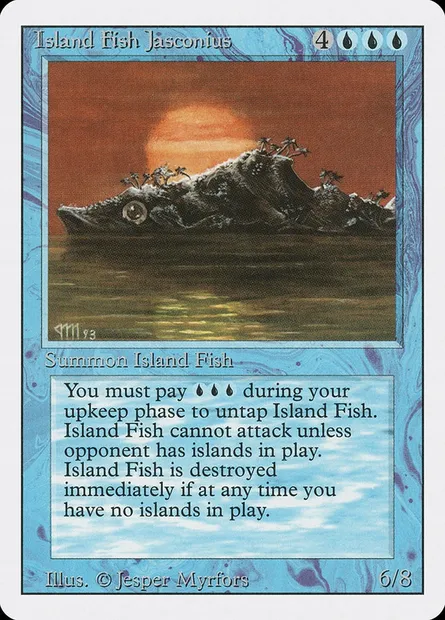Island Fish Jasconius, Magic card 3ED 61 — Revised Edition set