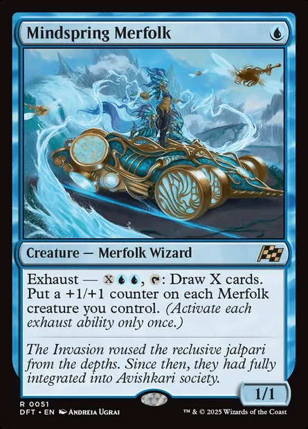 Mindspring Merfolk, Magic card DFT 51 — Aetherdrift set