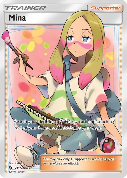 Mina, Pokémon card LOT 211 — Lost Thunder set
