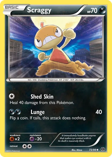 Scraggy, Pokémon card NXD 73 — Next Destinies set