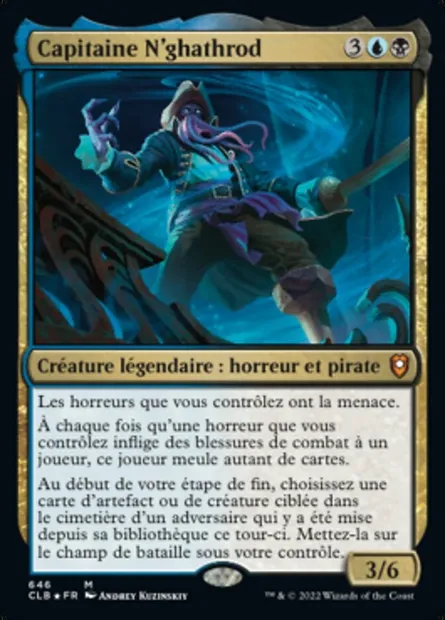 Capitaine N'ghathrod, carte Magic CLB 646 — extension Commander Légendes : la bataille de la Porte de Baldur