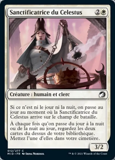 Sanctificatrice du Celestus, carte Magic MID 12 — extension Innistrad : chasse de minuit
