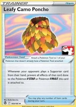 Poncho de Camouflage Feuillu, carte Pokémon PPS 160-3 — extension Play! Pokémon Prize Pack Series