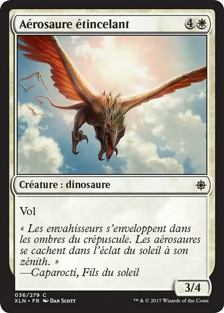Aérosaure étincelant, carte Magic XLN 36 — extension Ixalan
