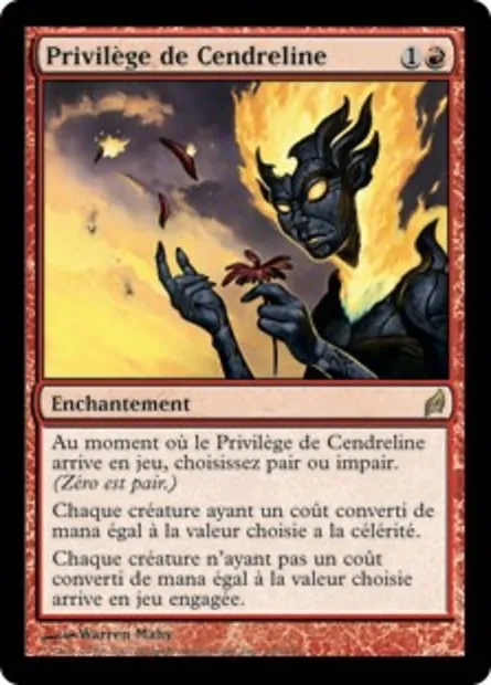Privilège de Cendreline, carte Magic LRW 150 — extension Lorwyn