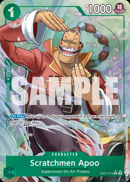Scratchmen Apoo, carte One Piece EB01-015 — extension MEMORIAL COLLECTION