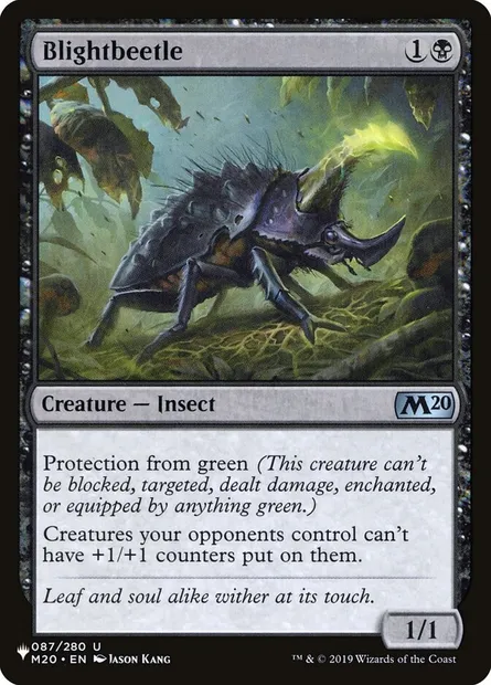Blightbeetle, Magic card PLST M20-87 — The List set