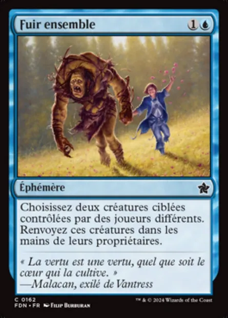 Fuir ensemble, carte Magic FDN 162 — extension Foundations