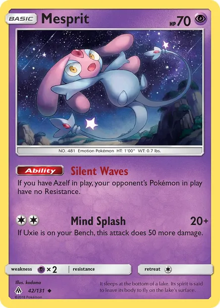 Mesprit, Pokémon card FLI 42 — Forbidden Light set