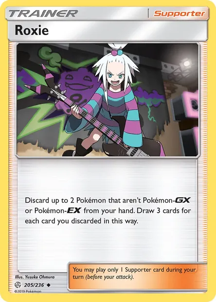 Roxie, Pokémon card CEC 205 — Cosmic Eclipse set