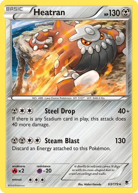 Heatran, Pokémon card PHF 63 — Phantom Forces set