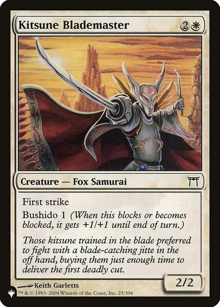 Kitsune Blademaster, Magic card PLST CHK-25 — The List set