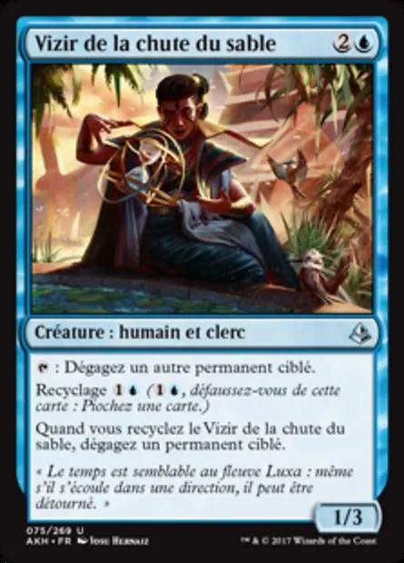 Vizir de la chute du sable, carte Magic AKH 75 — extension Amonkhet