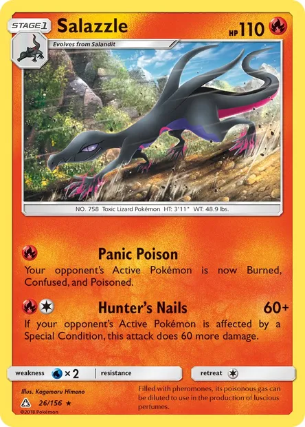 Salazzle, Pokémon card UPR 26 — Ultra Prism set