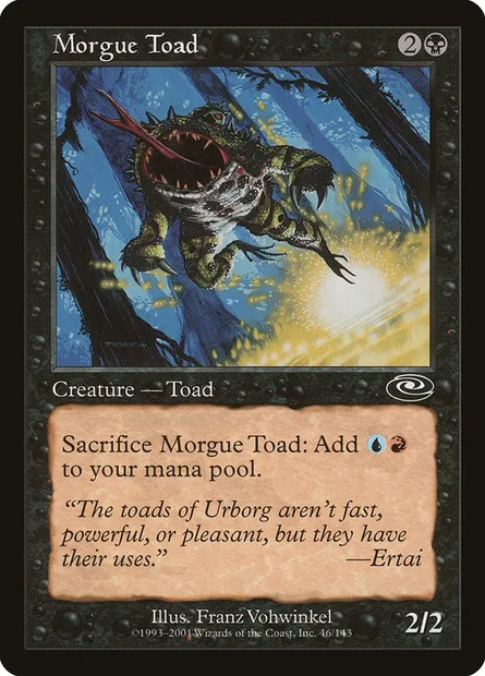 Morgue Toad, Magic card PLS 46 — Planeshift set