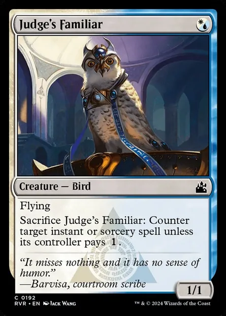 Judge's Familiar, Magic card RVR 192 — Ravnica Remastered set