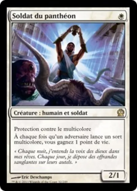 Soldat du panthéon, carte Magic THS 32 — extension Theros