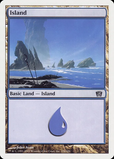 Island, Magic card 8ED 336 — Eighth Edition set