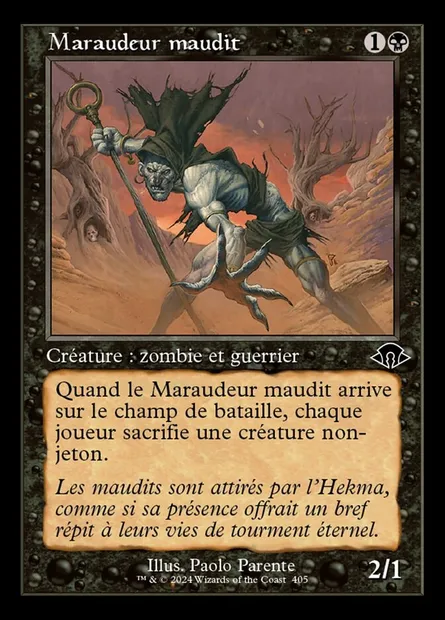 Maraudeur maudit, carte Magic MH3 405 — extension Modern Horizons 3