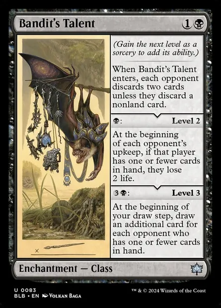 Bandit's Talent, Magic card BLB 83 — Bloomburrow set