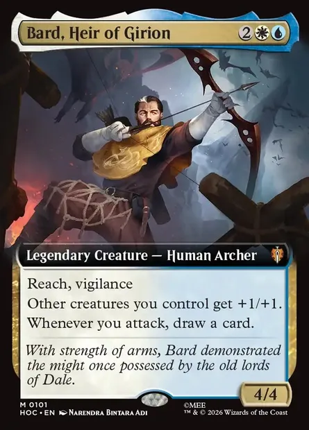 Bard, Heir of Girion, Magic card HOC 101 — The Hobbit Eternal set