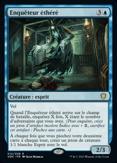 Enquêteur éthéré, carte Magic VOC 12 — extension Crimson Vow Commander