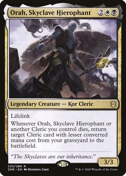 Orah, Skyclave Hierophant, Magic card ZNR 233 — Zendikar Rising set
