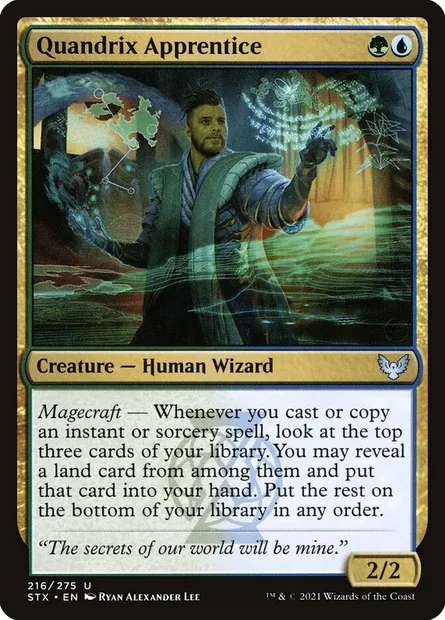 Quandrix Apprentice, Magic card STX 216 — Strixhaven: School of Mages set
