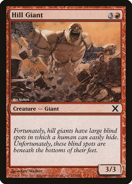 Hill Giant, Magic card 10E 212 — Tenth Edition set