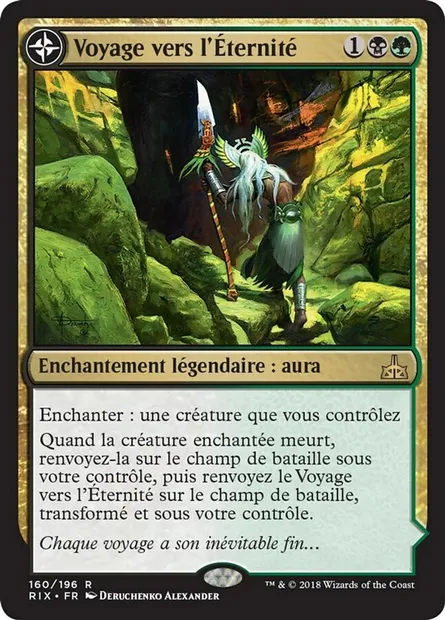 Voyage vers l'Éternité // Atzal, caverne de l'Éternité, carte Magic RIX 160 — extension Les combattants d'Ixalan