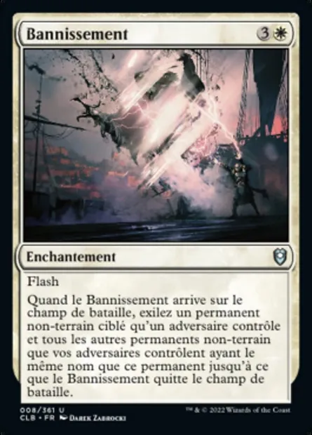 Bannissement, carte Magic CLB 8 — extension Commander Légendes : la bataille de la Porte de Baldur