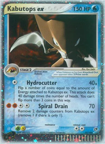 Kabutops ex, Pokémon card SS 97 — Sandstorm set