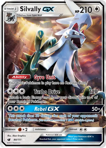 Silvally GX, Pokémon card CIN 90 — Crimson Invasion set