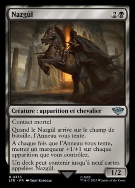 Nazgûl, carte Magic LTR 335 — extension Le Seigneur des Anneaux : chroniques de la Terre du Milieu