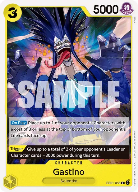 Gastino, One Piece card EB01-053 — MEMORIAL COLLECTION set