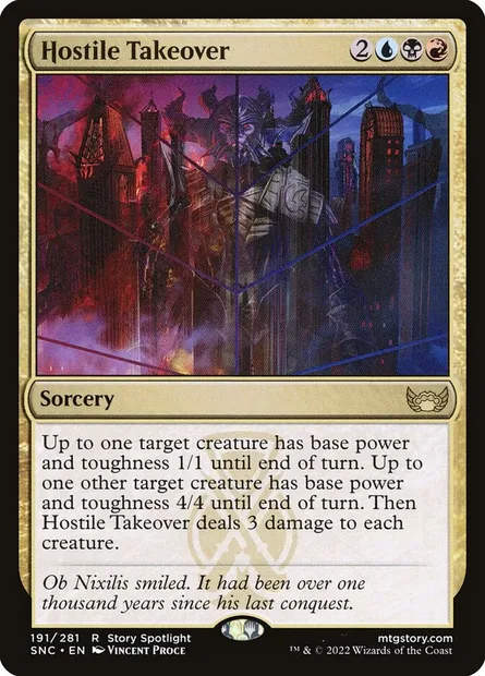 Hostile Takeover, Magic card SNC 191 — Streets of New Capenna set