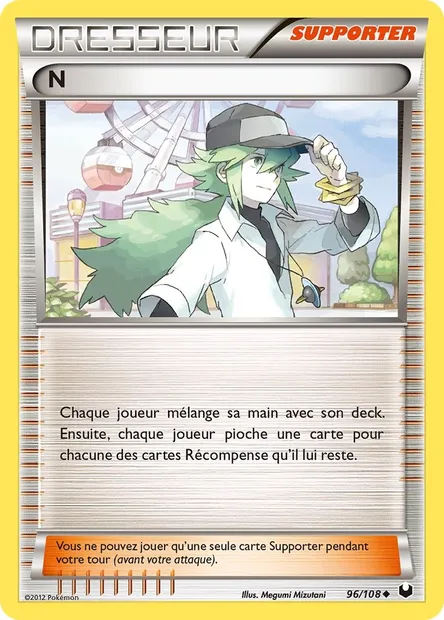 N, carte Pokémon DEX 96 — extension Explorateurs Obscurs