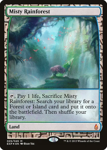 Forêt pluviale embrumée, carte Magic EXP 25 — extension Zendikar Expeditions