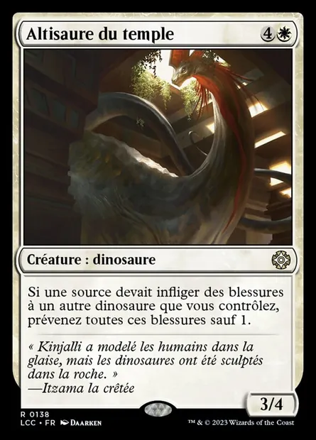 Altisaure du temple, carte Magic LCC 138 — extension The Lost Caverns of Ixalan Commander
