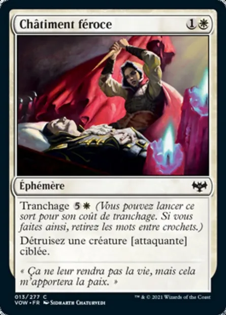 Châtiment féroce, carte Magic VOW 13 — extension Innistrad : noce écarlate