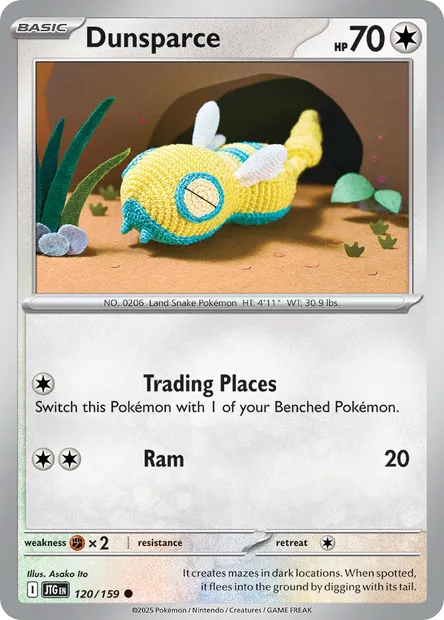 Dunsparce, Pokémon card JTG 120 — Journey Together set