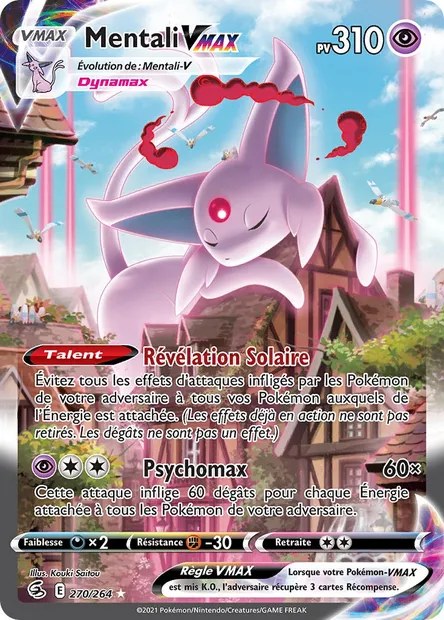Mentali VMAX, carte Pokémon FST 270 — extension Poing de Fusion