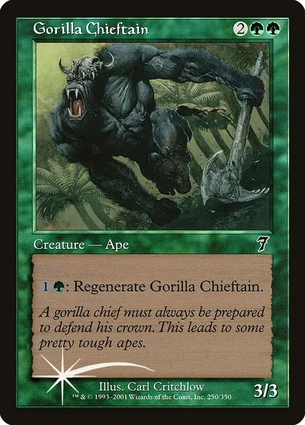 Chef de clan gorille, carte Magic 7ED 250★ — extension Septième Edition